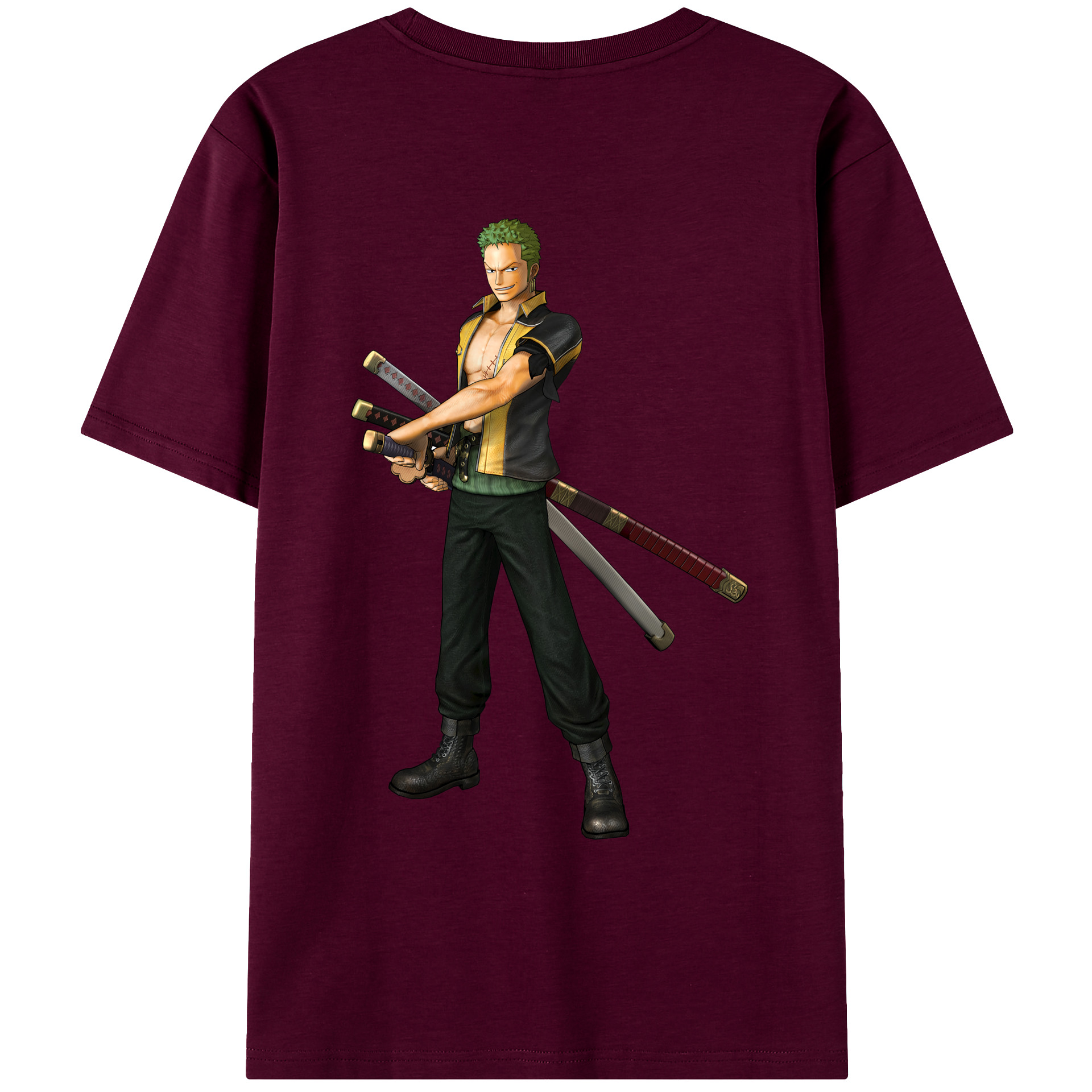 ワンピース ロロノア・ゾロ ONE PIECE Roronoa Zoro レディース半袖Tシャツ(バックプリント)